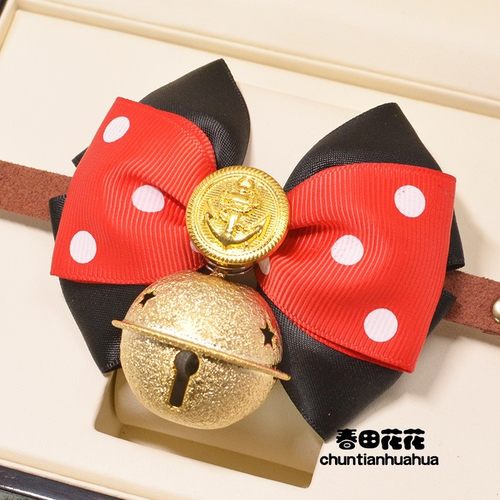 狗狗领结猫咪宠物蝴蝶结项圈泰迪铃铛绅士可爱柴犬比熊金毛领花