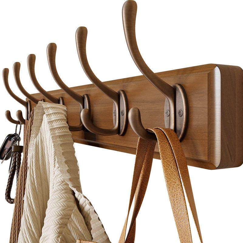 德国品质挂衣架轻奢实木墙上壁挂衣服挂钩门后衣柜免打孔挂衣架,收纳整理,挂门置物架,淘宝优惠券,粉丝福利购,淘宝优惠卷