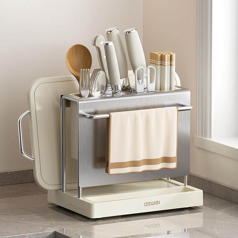 菜刀架置物架台面多功能可沥水一体斜插刀座筷笼菜刀沥水收纳层架,厨房/烹饪用具,刀架,淘宝优惠券,粉丝福利购,淘宝优惠卷