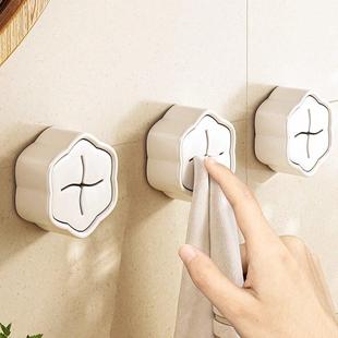 日本毛巾架免打孔收纳挂钩浴室厨房抹布塞挂架擦手巾洗碗巾置物架