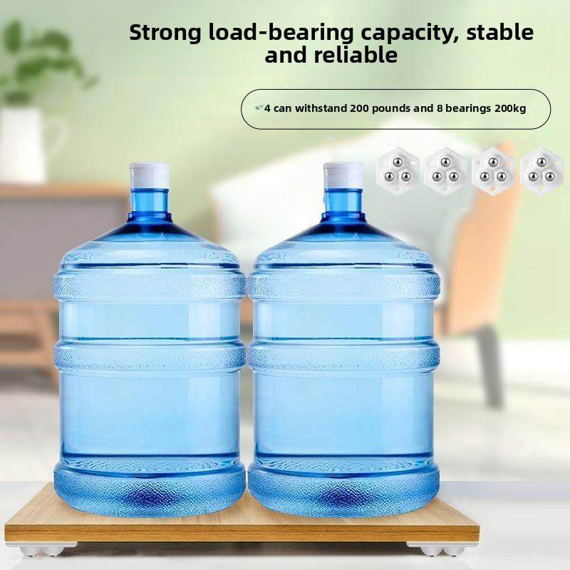 【强力承重】粘贴式万向轮免打孔六边形三珠移动滑轮滚珠静音家用