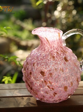 古风芬顿精致手工制作彩色琉璃花瓶花壶水培插花花器摆件