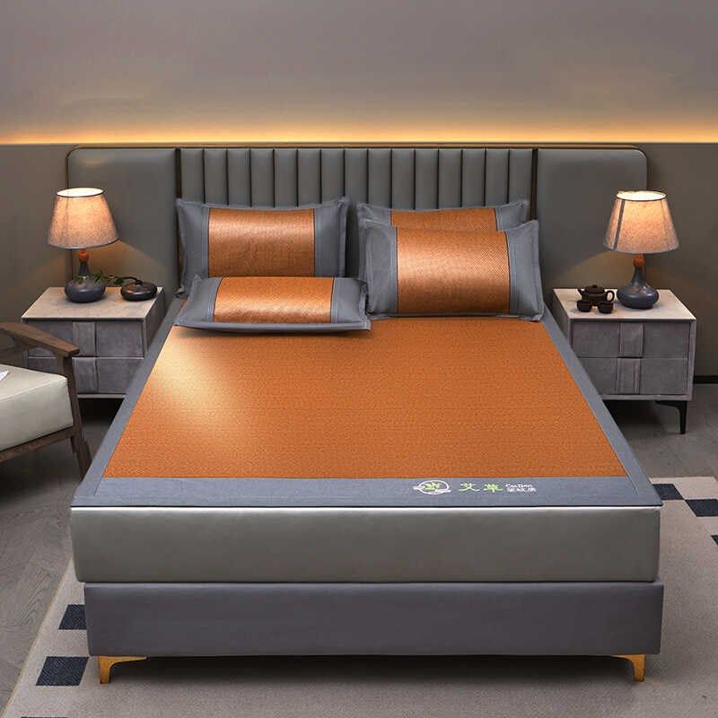 夏季天然艾草藤席冰丝凉席夏双面加厚冰藤席三件套家用凉席子,床上用品,藤席,淘宝优惠券,粉丝福利购,淘宝优惠卷