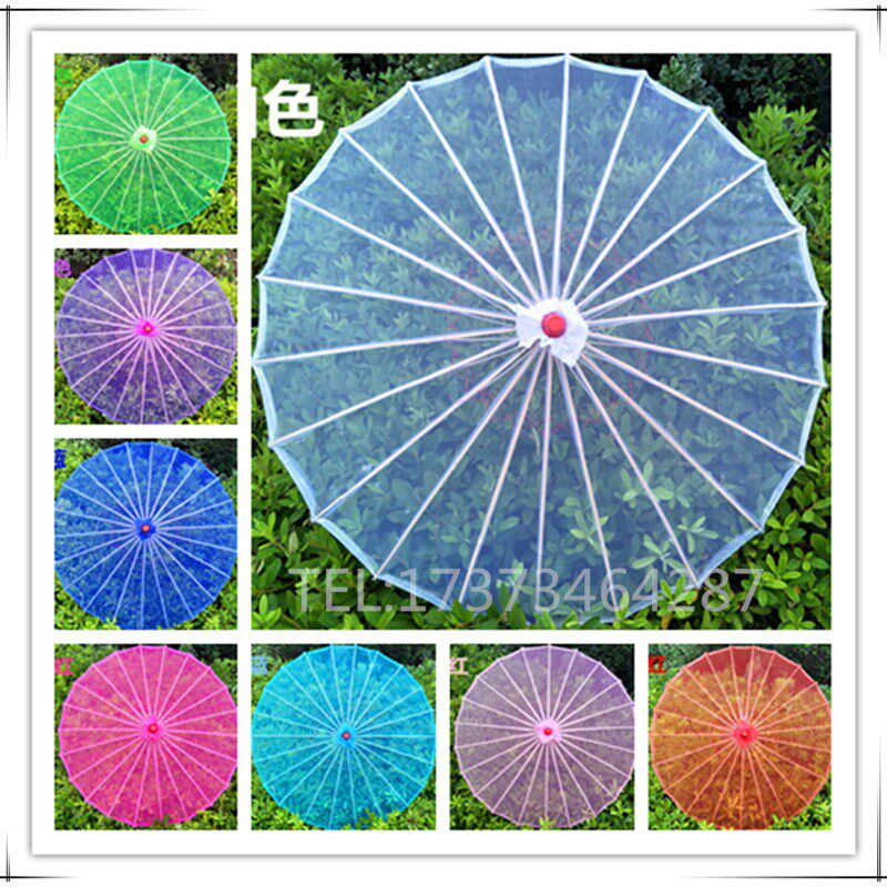 透明绢纱伞沙湾往事舞蹈演出伞 雨打芭蕉道具伞吊顶装饰伞古典伞