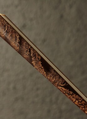 【松】百年拆房老煤竹纯手工精工制作文人折扇手工雕刻竹扇子把件