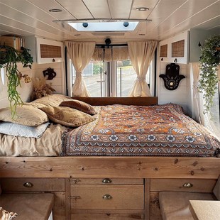 后备箱房车床车装饰休闲毯毛毯民宿房间布置沙发巾床盖巾午睡毯子