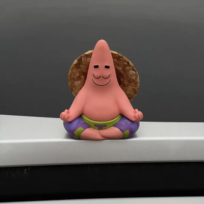 车载静下心来派大星车尾中控手办高冷闭眼派大星摆件桌面摆件礼物