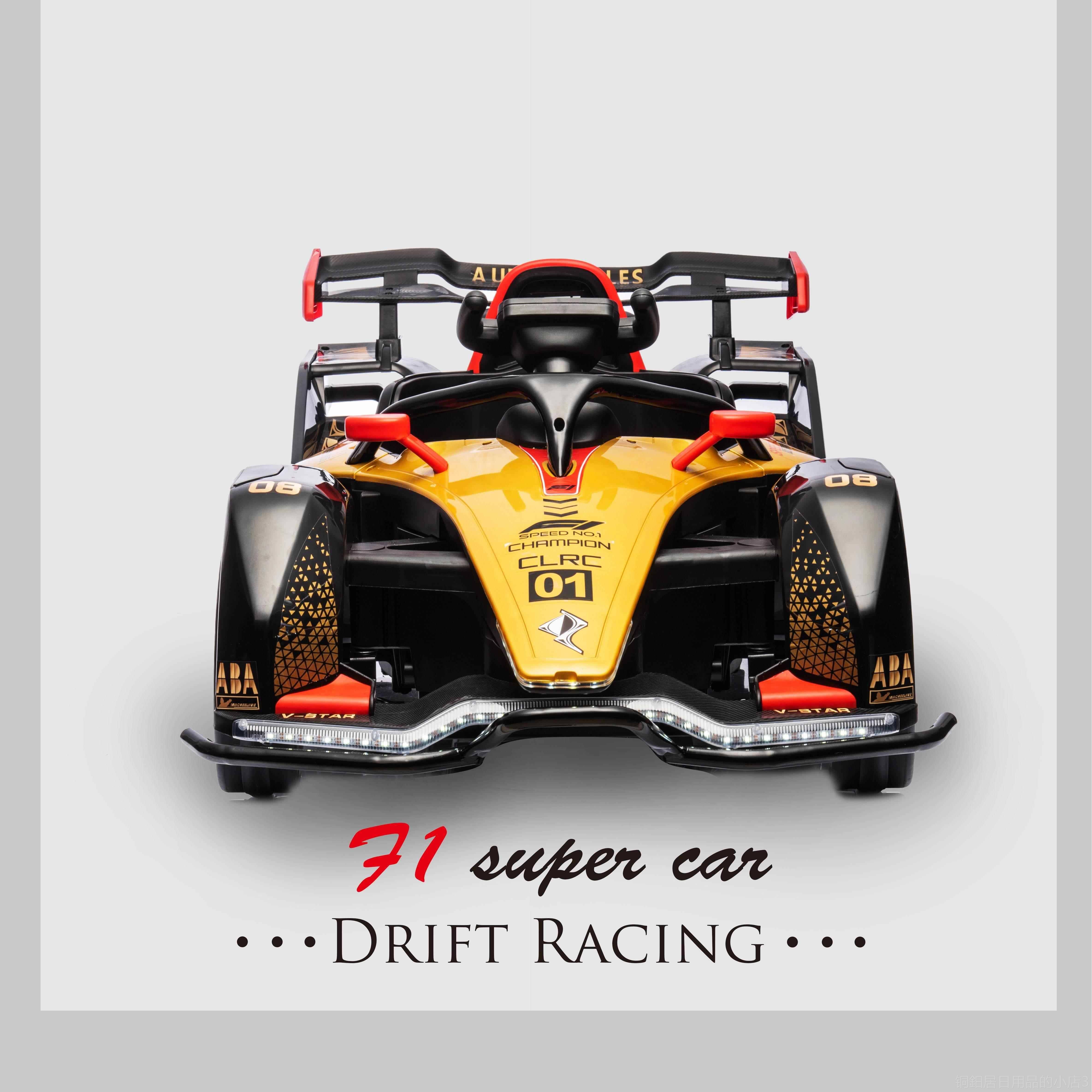 高档1-4岁儿童玩电动车卡丁四轮漂移遥子控汽车可坐人车男女亲具