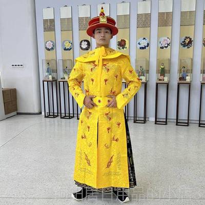 高档古代清朝官服宫廷装皇服后皇帝龙袍男大臣太古侍卫兵监服演出