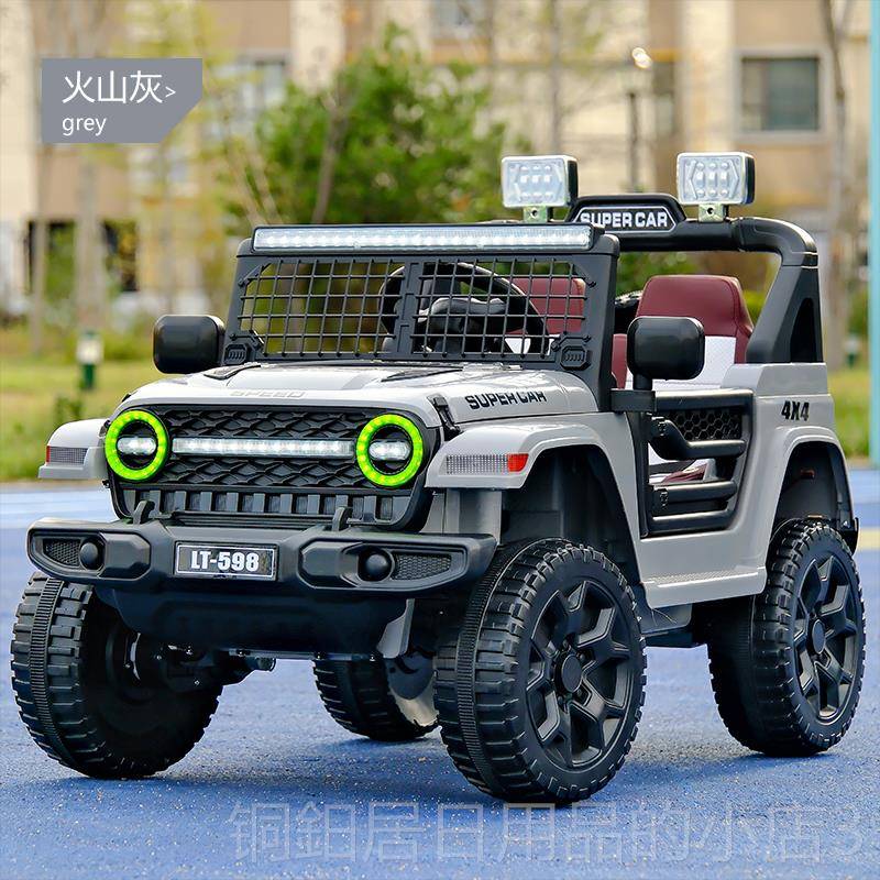 高档遥儿童电动四轮车汽车宝宝玩具可大人小孩亲控子一体双人越坐