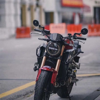 春风clc250改装复古风后视镜CLC450铝合金广角凸面反光镜倒车镜