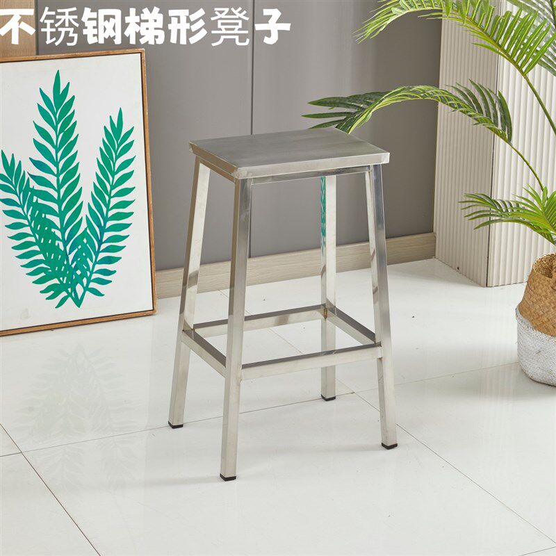 不锈钢凳子工厂车间凳子加高梯形凳加厚操作凳电子厂流水线工作