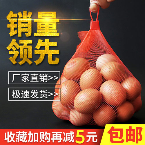鸡蛋网兜袋密眼丝网袋小号红色编织网兜禽蛋鹌鹑蛋变蛋包装网袋子