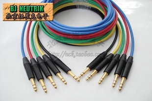 2T2S发烧级音频线6.35大三芯转6.5大三芯立体声调音台对录线