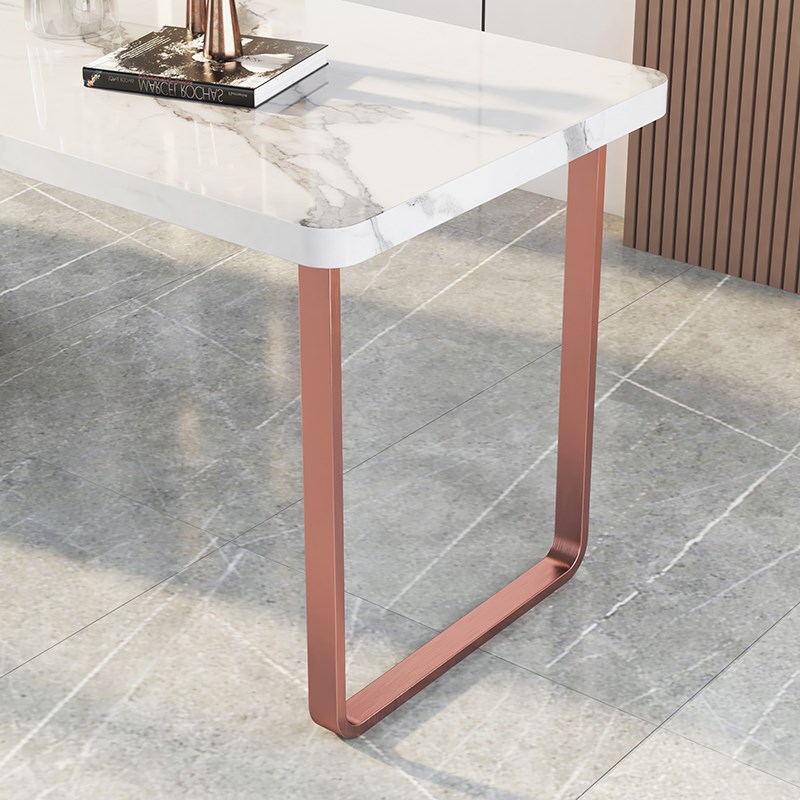 定制不锈钢餐桌台脚梳妆台桌腿吧台支撑架U型金属桌腿岛台支架腿