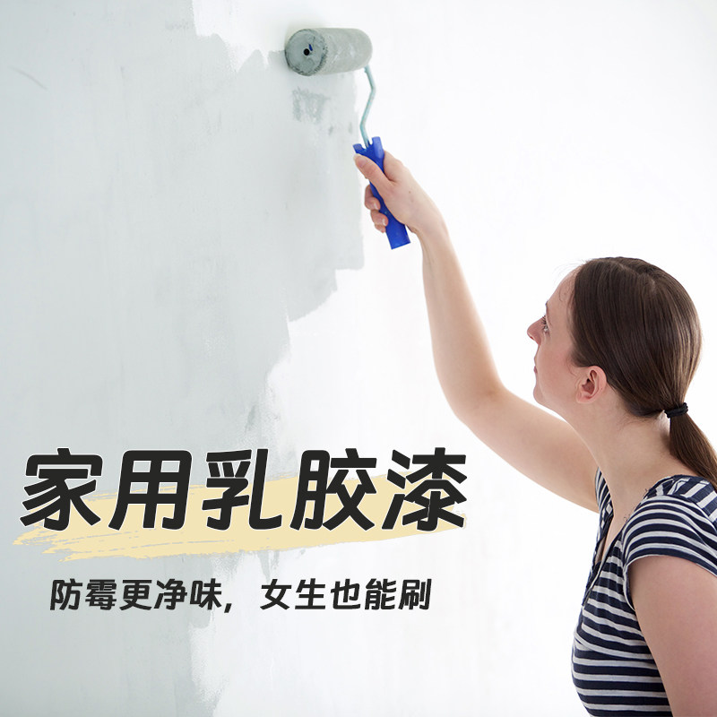 彩骑士内墙乳胶漆室内家用自刷涂料墙面漆刷墙白色翻新补墙漆油漆