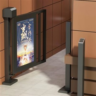 小区人行通道自动门禁电动广告栅栏门刷卡人脸识别室外全自动小门