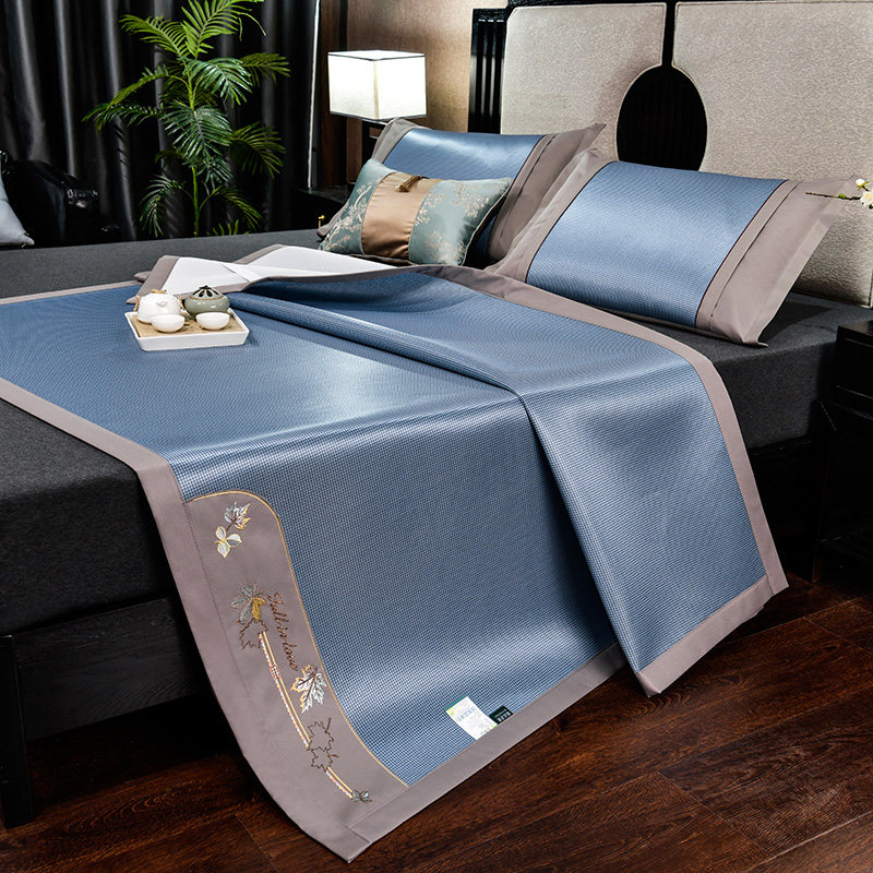 夏季冰丝凉席可水洗机洗竹席藤草软席子夏天折叠空调席藤席三件套,床上用品,藤席,淘宝优惠券,粉丝福利购,淘宝优惠卷