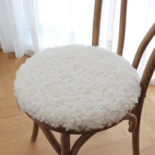 桓羊卷花毛绒坐垫卷毛垫仿羔羊毛绒椅垫方垫圆形坐垫凳子垫餐椅垫