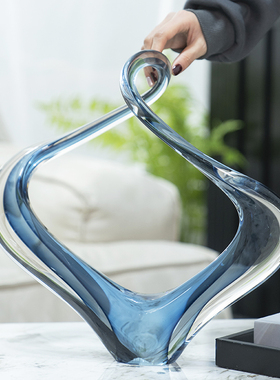 柏梵琉璃艺术摆件家居饰品高档客厅玄关办公室桌面装饰工艺品摆设