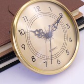 高档陶瓷座钟配件镶嵌式 钟胆 金属钟头扫秒静音太阳机芯落地插入式