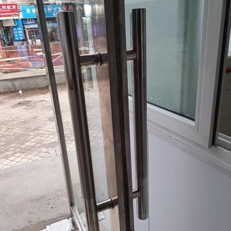 玻璃门拉手加厚不锈钢大门把手有无框门木门推拉门商铺拉手对装