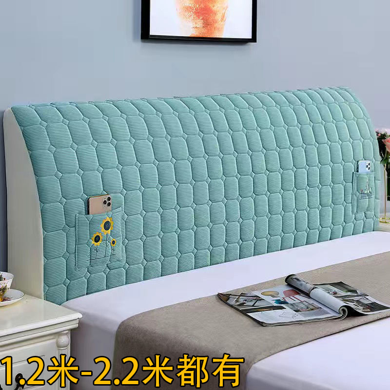 四季款床头罩2023年新款绒料加厚1米8床头靠垫布艺床头套洋气保暖