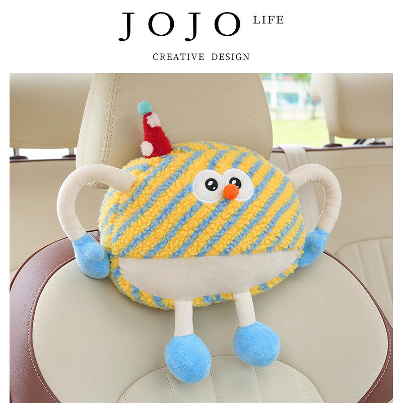 JOJOS L. PD.wave.可爱汽车腰靠卡通创意大脚怪兽车载靠枕 卷波
