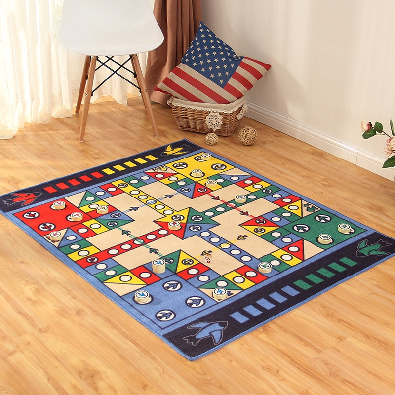 玩具地垫绒面飞行棋五子棋桌面游戏地毯儿童学生爬行益智防滑垫子
