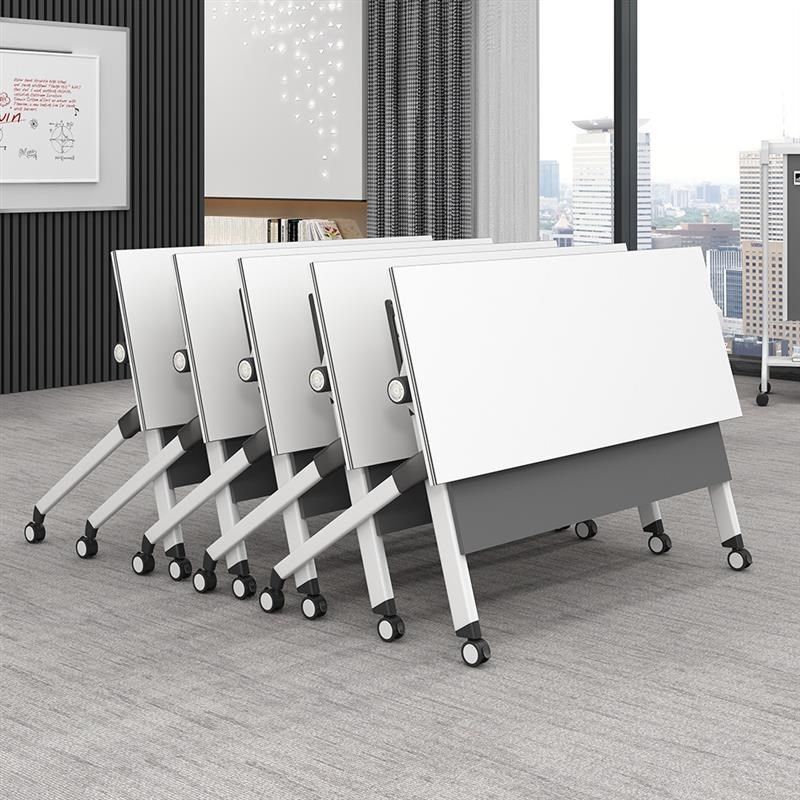 折叠培训桌移动长条桌组合翻版培训多功能会议条形桌椅辅导班课桌