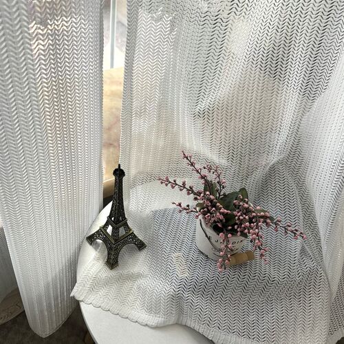 韩式蕾丝少女风白色纱帘成品窗帘小麦穗阳台客厅书房卧室飘窗窗纱