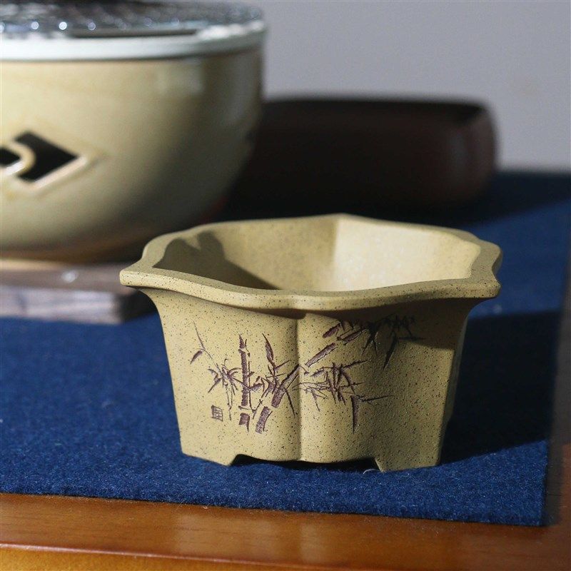 紫砂花盆室内阳台绿植小叶紫檀罗汉松金弹子盆景盆苏玲芝麻段泥,鲜花速递/花卉仿真/绿植园艺,花盆,淘宝优惠券,粉丝福利购,淘宝优惠卷