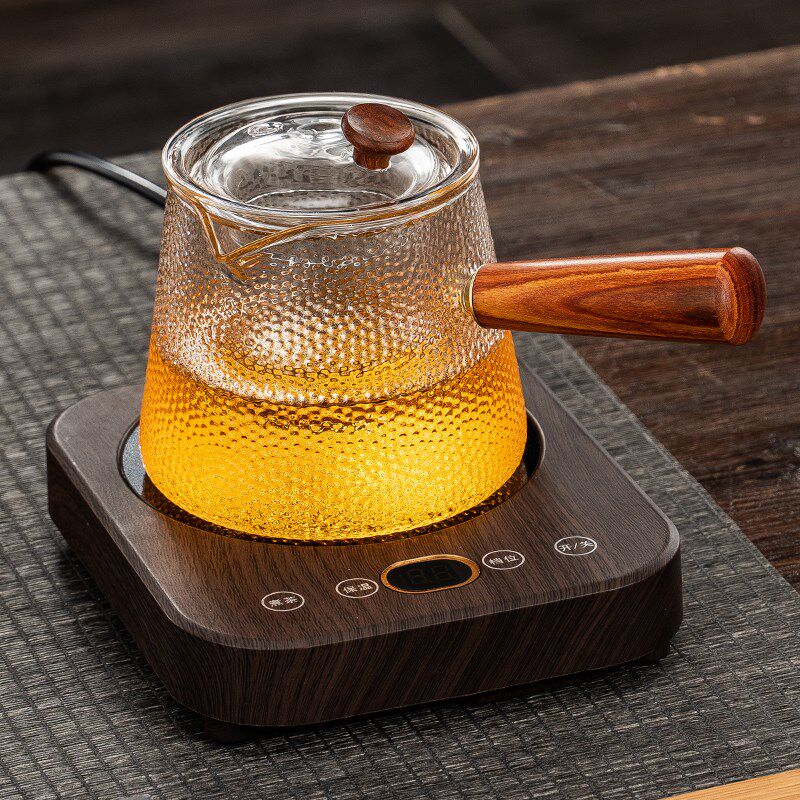 新款超薄电陶炉煮茶器加厚防爆玻璃茶壶泡花茶烧水小青柑茶具套装