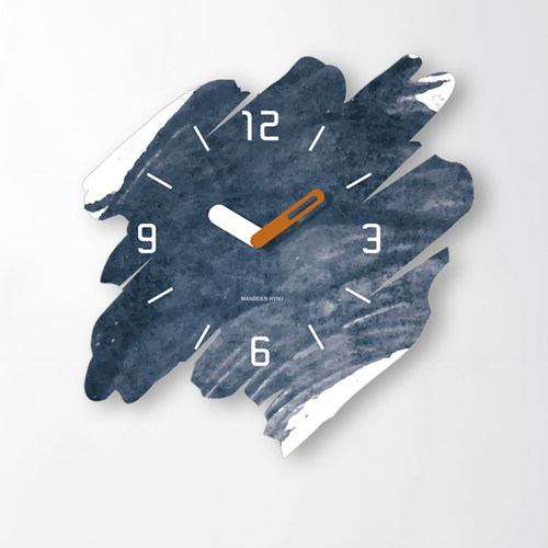 极简艺术抽象静音挂钟客厅创意钟表2024新款家用现代简约时钟挂墙