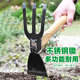 不锈钢园艺小锄头种花除草耙子种菜钓鱼松土锄头多功能全钢园艺