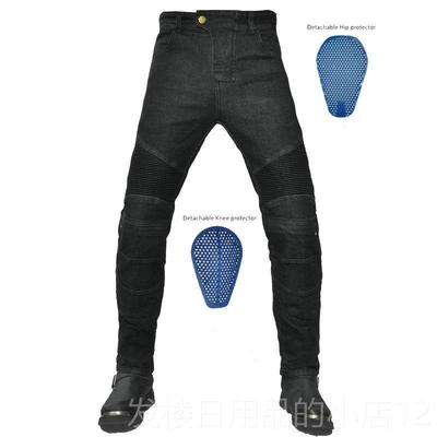 正品LVO男ERO机车牛仔裤女机车骑行裤覆古哈雷防摔防 风耐磨弹力