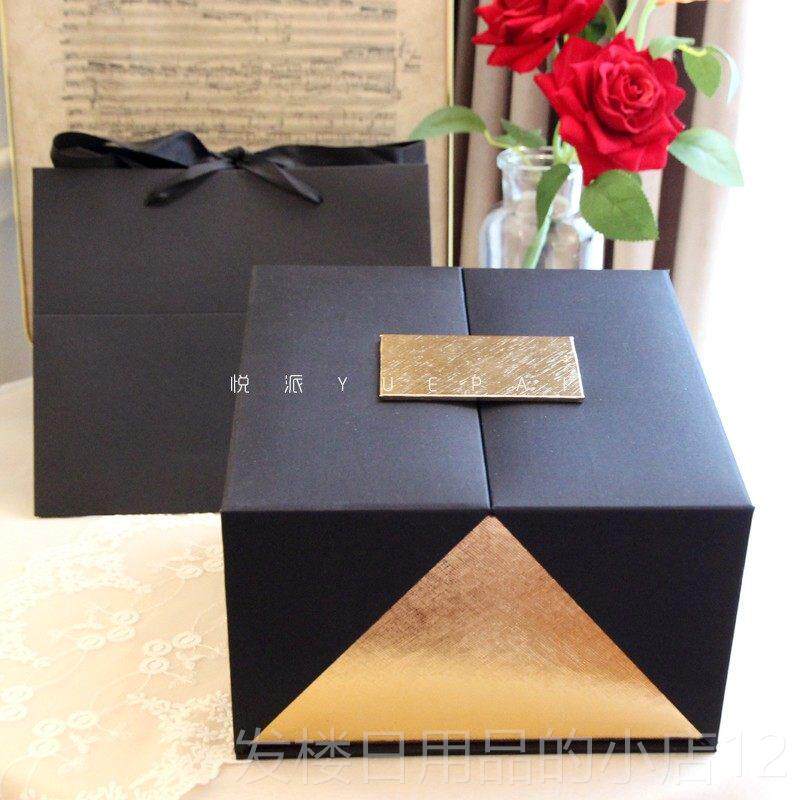 正品开悦派送领高级礼物盒结婚喜糖盒包装盒礼红色导双开对品盒空