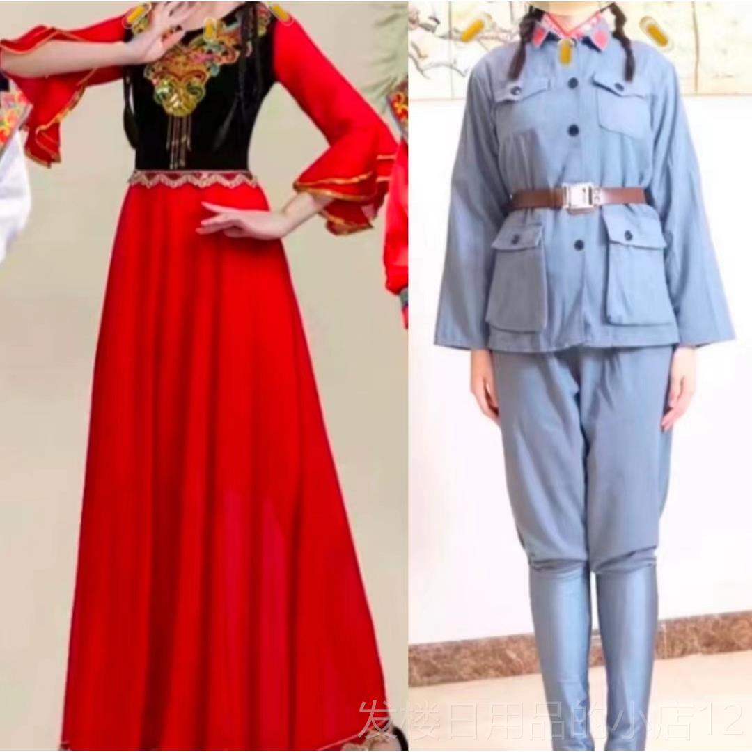 正品凤花开大红色凰开场舞演出一秒变装出演服服舞蹈服原创图片