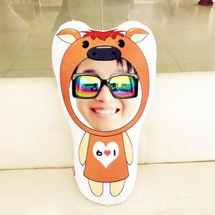 正品 来仔图制照片抱枕订做人公十二生肖卡通靠枕个形性214礼物定