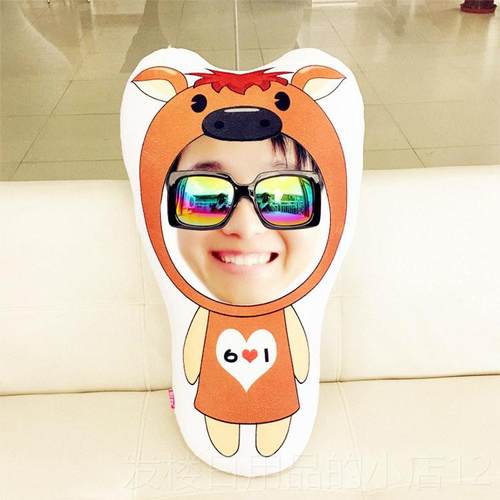 正品来仔图制照片抱枕订做人公十二生肖卡通靠枕个形性214礼物定