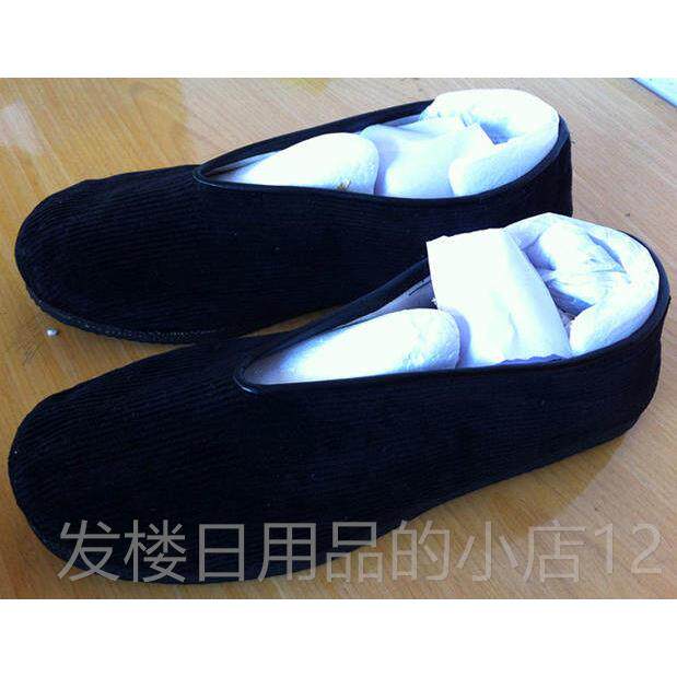 正品天津花毽闲布鞋花毽专男业鞋女款棉鞋老人年休 鞋条绒全棉轮