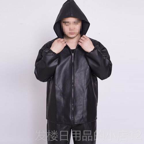正品20质25新春夏连帽皮外套上衣防油防水工作服优PU衣男女子工装