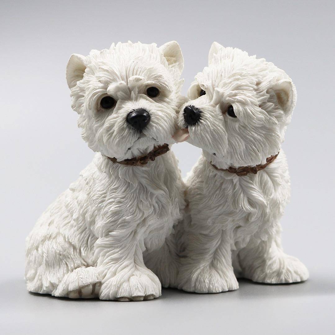 西地情侣犬仿模真狗型车载品摆件树J008脂高工艺纪念品