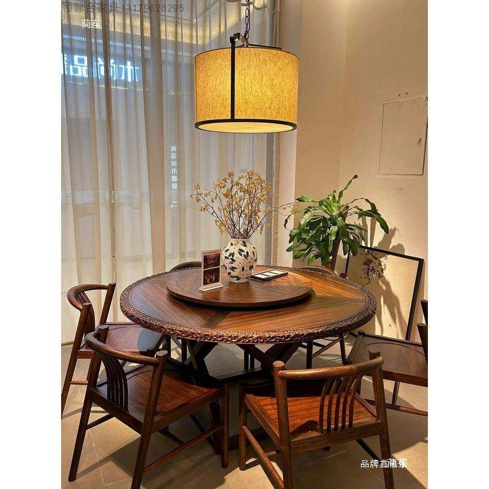 家新中实木式餐桌带岩板转无品牌/盘圆桌用实木乌木圆金形餐桌家,商业/办公家具,餐桌椅系列,淘宝优惠券,粉丝福利购,淘宝优惠卷