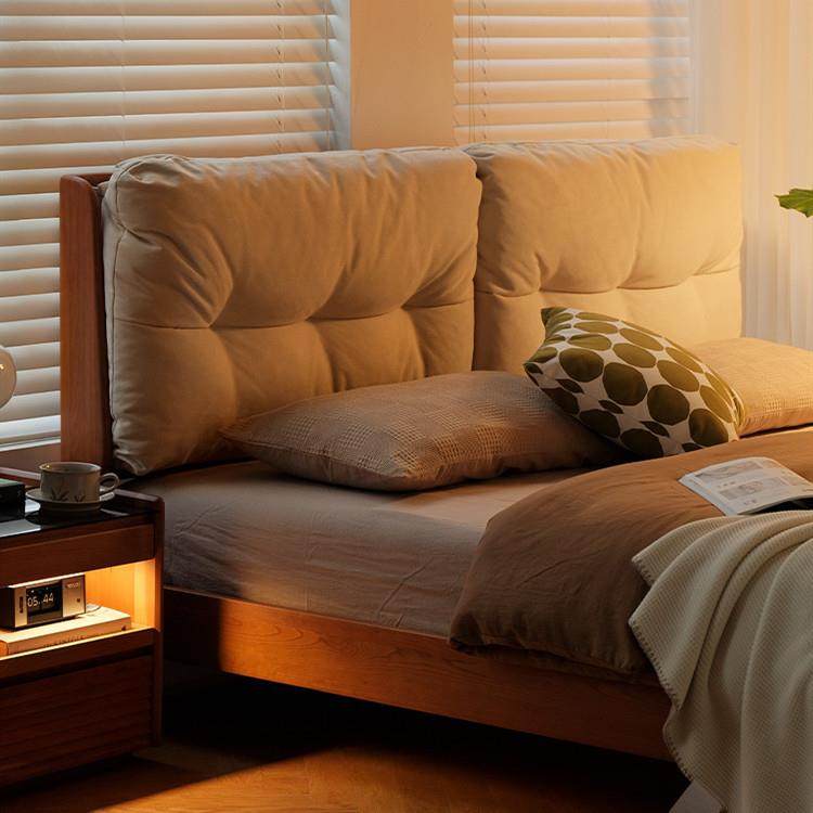 浩KRS益佳/若米梦床实木云朵床日/式家复古软包床1具.51.8双人床