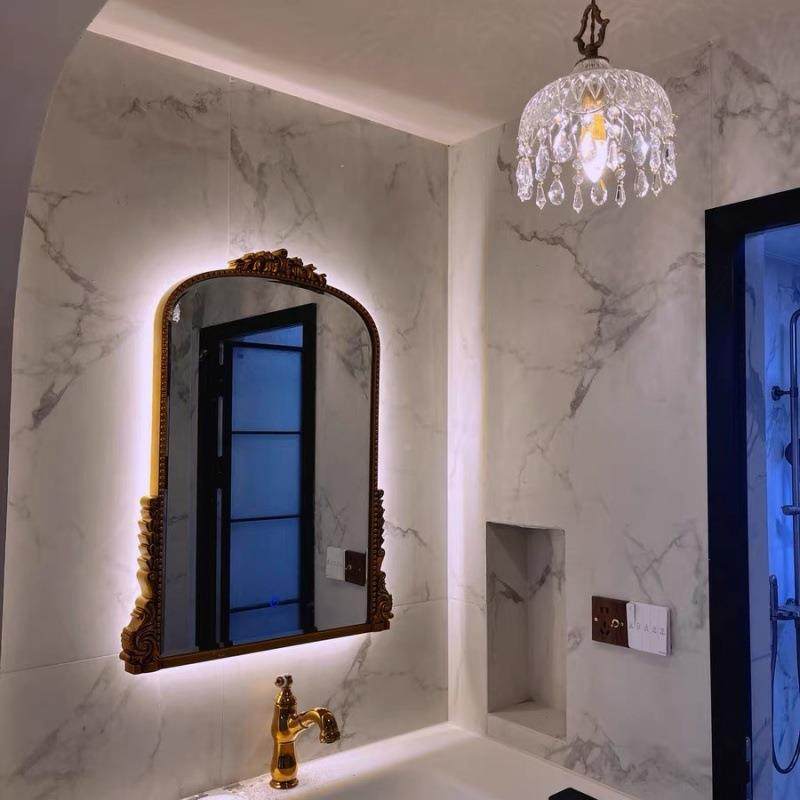 WBT法式复拱浴室镜LED能镜轻智奢梳妆镜欧式形雕花装饰镜挂墙镜古,鲜花速递/花卉仿真/绿植园艺,其它园艺用品,淘宝优惠券,粉丝福利购,淘宝优惠卷