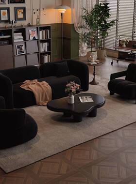 法式古风卧室复公寓小户型洽谈区室办公休息区师设计耐脏OWS黑色