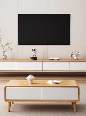 实木薄超超窄电视柜小型迷你家组合柜简易款用现代风落地抽UUN屉