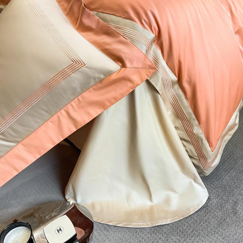 轻奢0支绒棉四件套纯棉床单被用套全棉6长床上品四件TY-02套南通