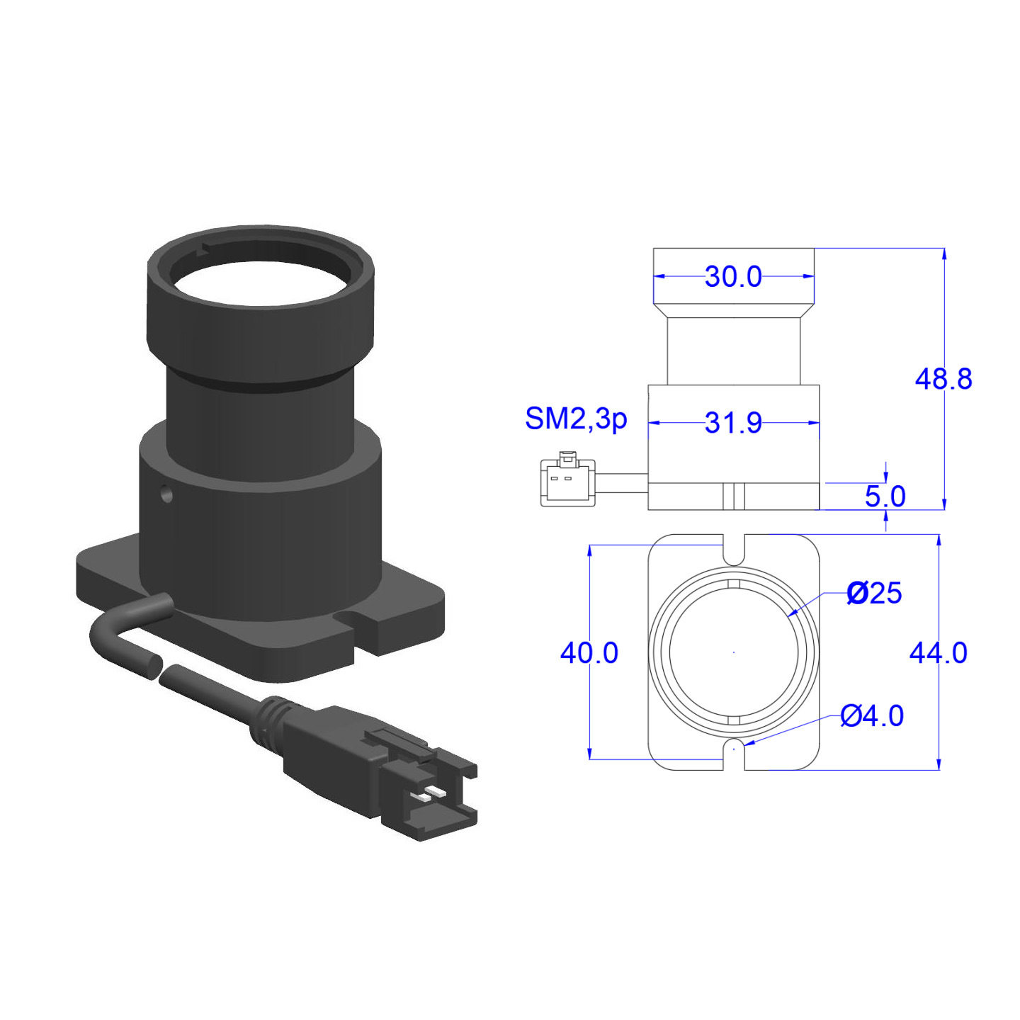 FH-PLP6023机器视觉平行光源点光工业LED高均匀光斑高亮补光检测